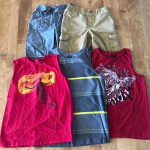 Boys size 7x shorts and tank tops